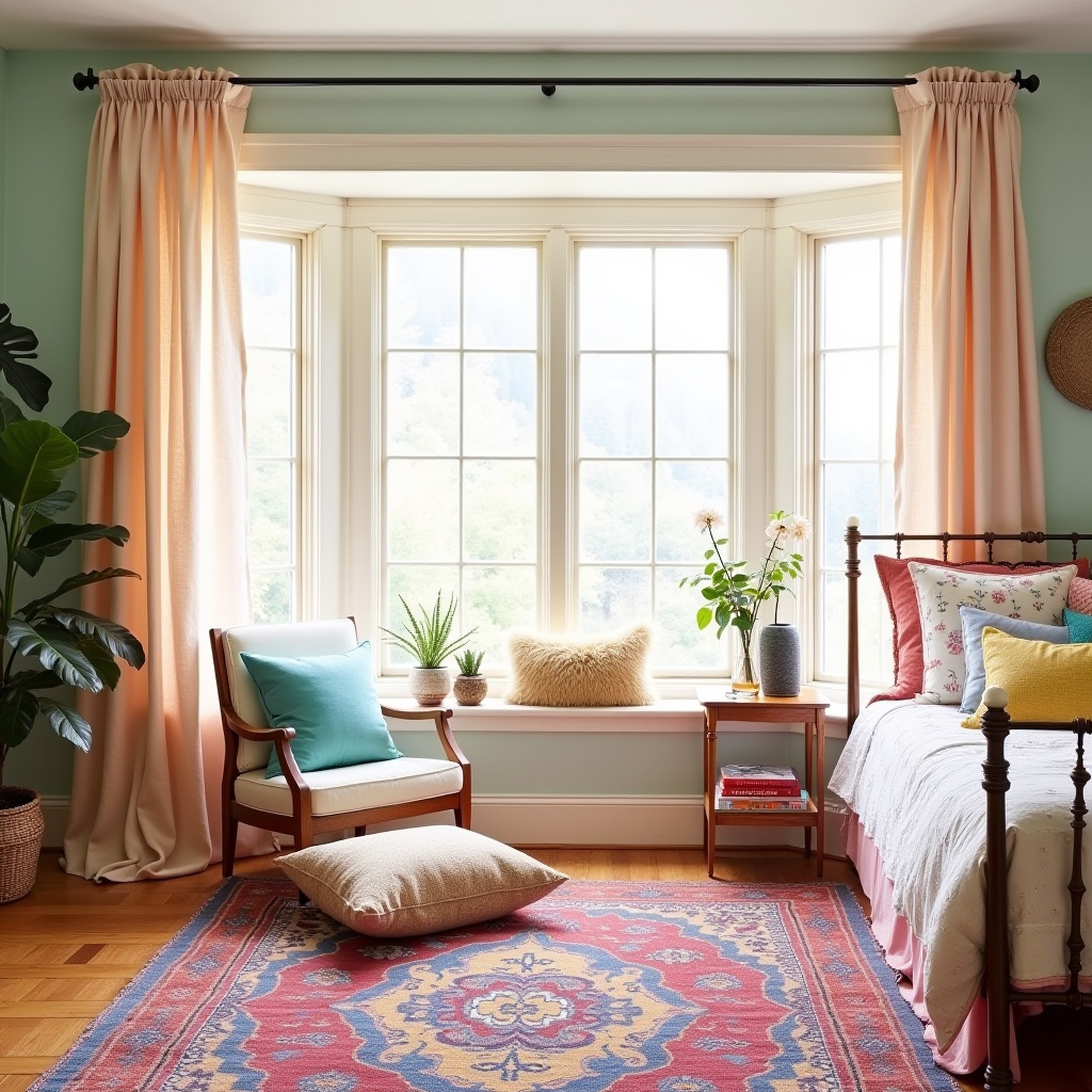 Bay window curtains 6