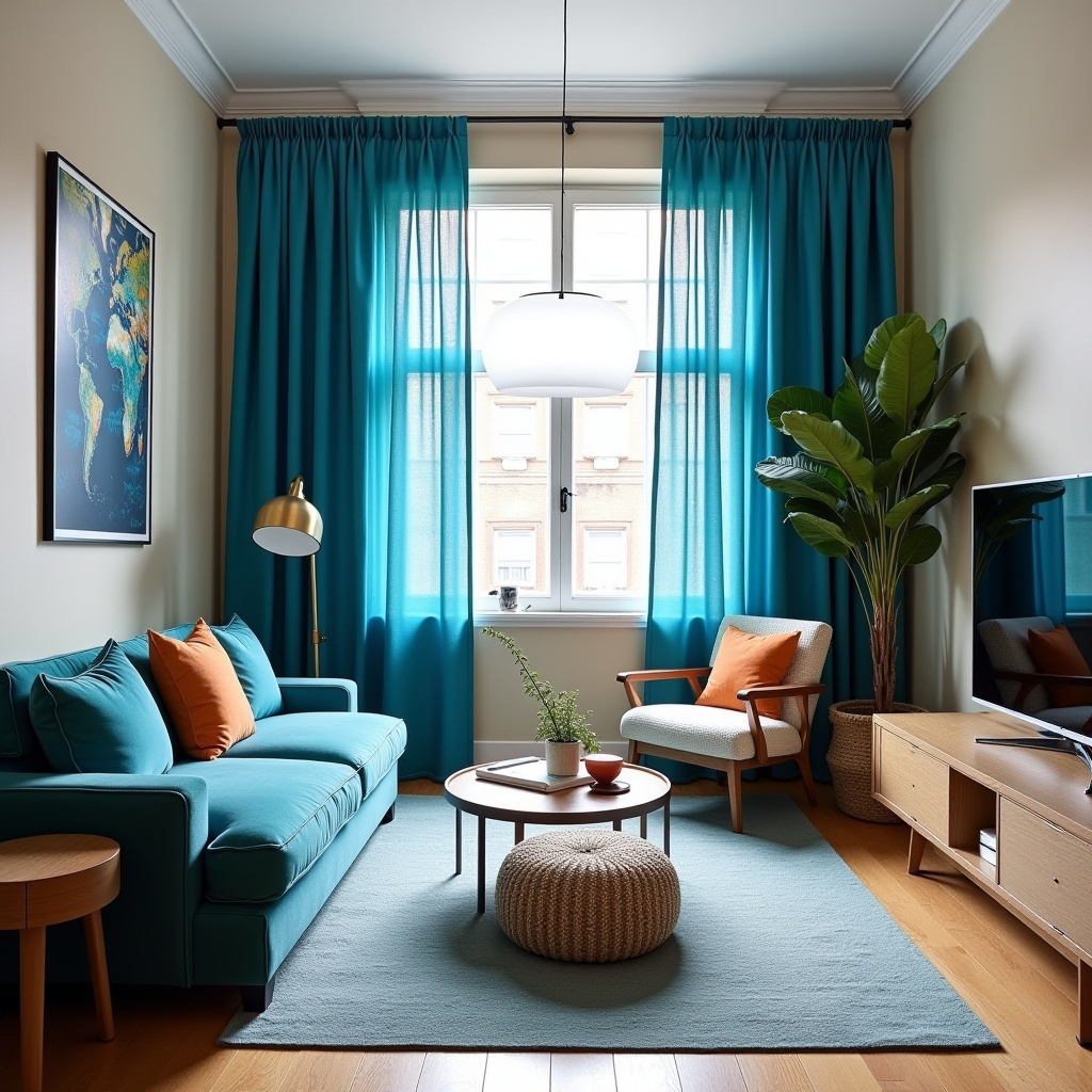 Bold color curtains 48