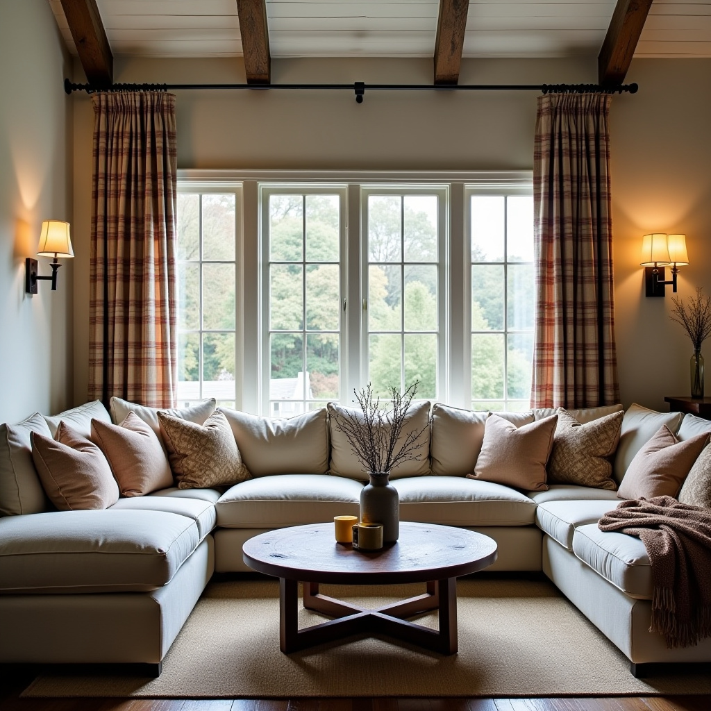 Plaid curtains 16