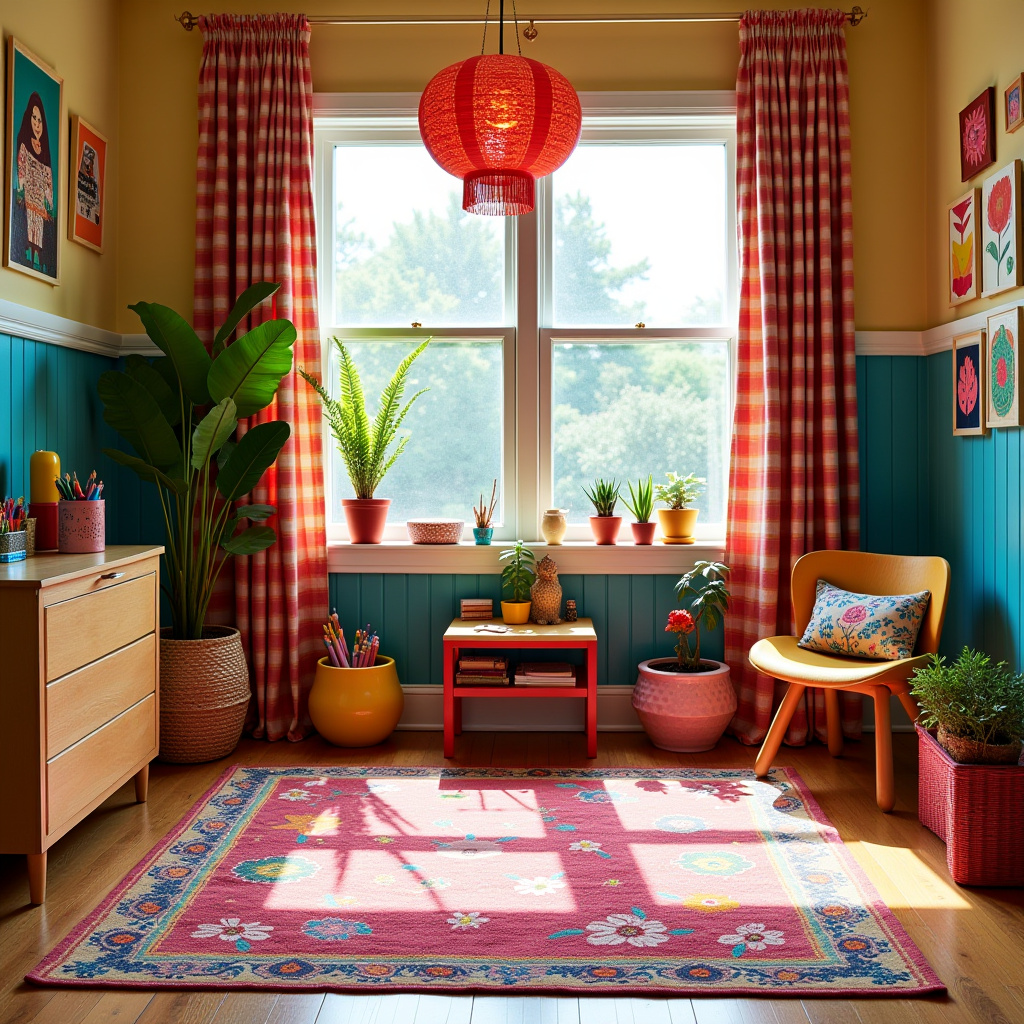 Plaid curtains 46