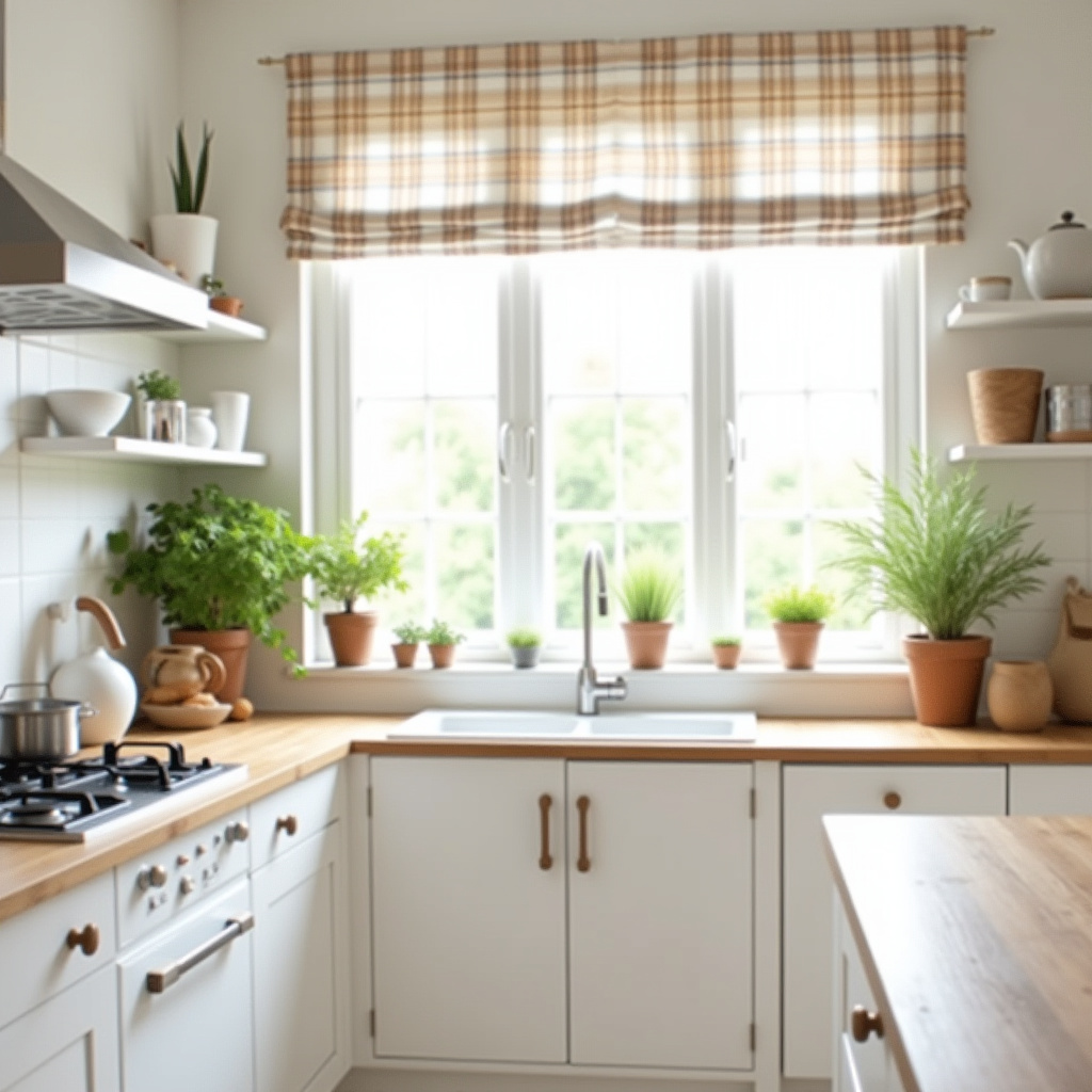 Plaid curtains 6